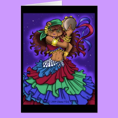 Gypsy Greeting Card by artvixn