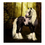 Gypsy Vanner -Gypsy Gold Art Print print