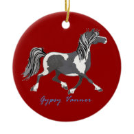 Gypsy Vanner Horse Christmas Tree Ornaments