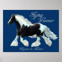 Gypsy Vanner horse , Elegance in motion posters