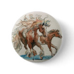 Gypsy Vanner Mare & Foal Pinback Buttons