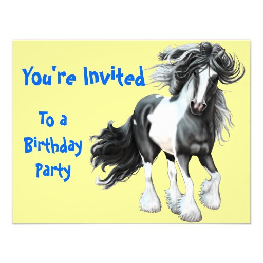 Gypsy Vanner...Prince Custom Invites