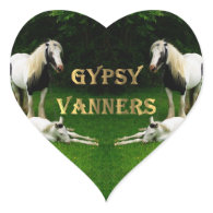 Gypsy Vanners Heart Stickers