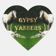 Gypsy Vanners Heart Stickers