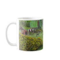 Gypsy wagons and horses mugs