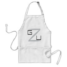 GZU Pointes Ecriture noire Apron
