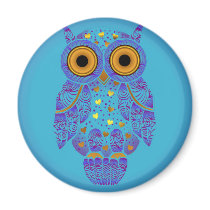 H00t Owl Blues Magnet