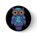 H00t Owl Midnight Madness Button by Jaenne H00t Owl Midnight Madness Button