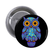 H00t Owl Midnight Madness Button buttons