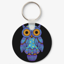 H00t Owl Midnight Madness Keychain by Jaenne H00t Owl Midnight Madness Keychain