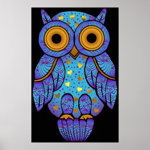 H00t Owl Midnight Madness Print Zazzle