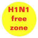 H1N1 free zone stickers by ribizlifozelek H1N1 free zone stickers