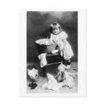 h304 Edwardian Girl with Dolls Clothes Postcard