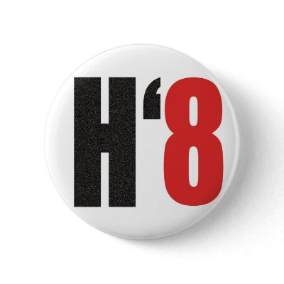 H8TE - Vote No on Prop 8 Pinback Button by EastBayExpress