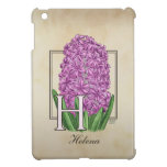H for Hyacinths Floral Monogram iPad Mini Covers