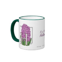 H for Hyacinths Flower Monogram mugs