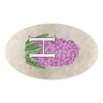 H for Hyacinths Flower Monogram stickers