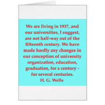 H. G. wells quote Cards