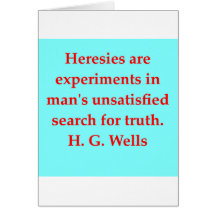 H. G. wells quote Greeting Cards