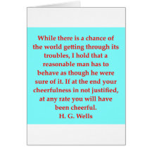 H. G. wells quote Greeting Cards