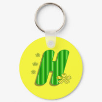 h green monogram keychains by DonnaGrayson h green monogram keychains