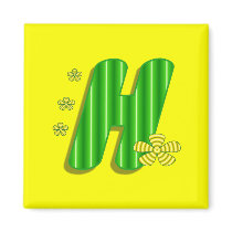 h green monogram magnets by DonnaGrayson h green monogram magnets