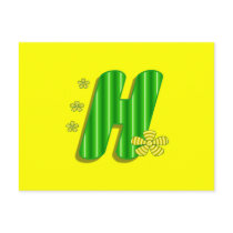h green monogram postcards by DonnaGrayson h green monogram postcards
