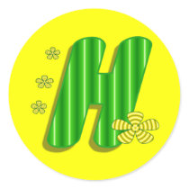h green monogram stickers by DonnaGrayson h green monogram stickers