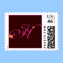 H heart Hallie postage