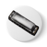 H is for Harmonica Pinback Button