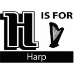 H Is For Harp Photo Cutout