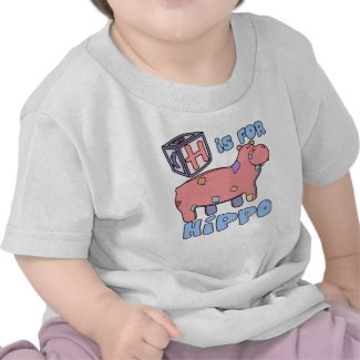 H is for Hippo Baby T-Shirt shirt