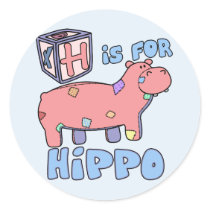 H is for Hippo Stickers