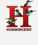 H is for Hummingbird Ladies Raglan Fitted T-Shirt