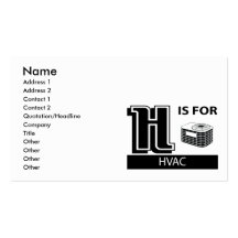 H Is For HVAC Business Card Template