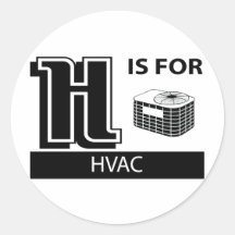 H Is For HVAC Sticker
