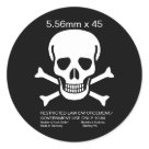 round_sticker - A sticker with a Skull and the H&K Magazine markings on it