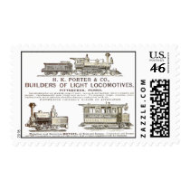 H K Porter & Company Railroad Locomotives 1890 postage