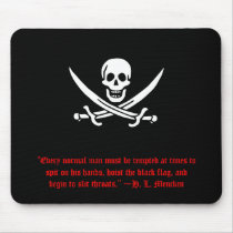 H. L. Mencken Pirate Mousepad