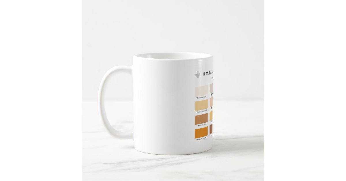 H.M. British Tea Colour Chart Mug Zazzle