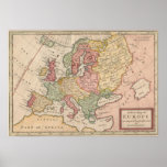 H. Moll Map of Europe Poster