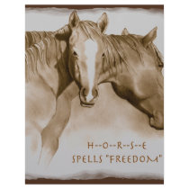 H-O-R-S-E Spells FREEDOM: ART REALISM: HORSE letterhead