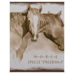 H-O-R-S-E Spells FREEDOM: ART REALISM: HORSE Letterhead
