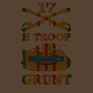 H Troop, 17th Cavalry M113 CIB Grunt Shirt shirt