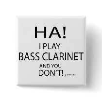 Ha Bass Clarinet Pin