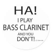 Ha Bass Clarinet Sticker