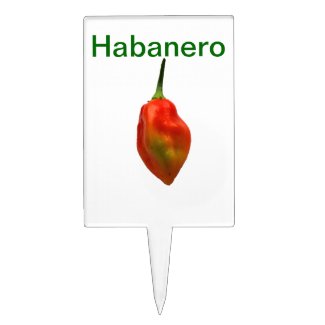 Habanero garden or pot pick cake toppers