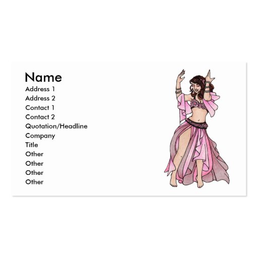 Habibi Belly Dancer Business Cards