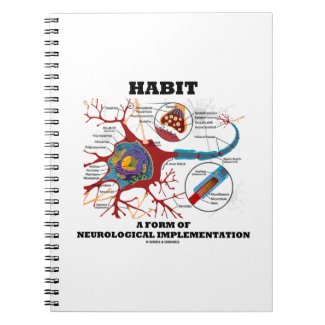 Habit A Form Of Neurological Implementation Neuron Spiral Notebooks