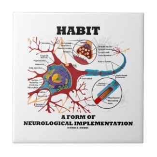 Habit A Form Of Neurological Implementation Neuron Ceramic Tile